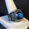 Screven County Academy 1989 Class Ring with Blue Gem