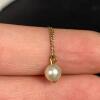 Gold Filled 12K Chain Necklace With Pearl Pendant - 3