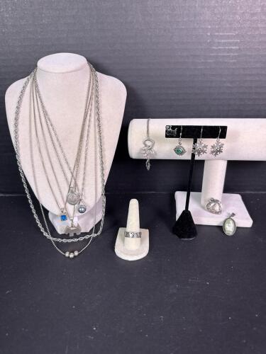 Assorted Silver Jewelry Collection