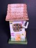 Painted Porcelain Candle House with Floral and Butterfly Motif - 2