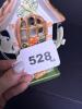 Painted Porcelain Candle House with Floral and Butterfly Motif - 6