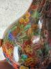 Chinese Cloisonn&eacute;-Style Floral Vase with Copper Rim - 7