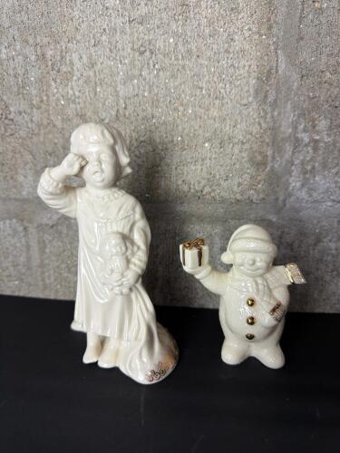 Lenox China Jewels Collection Figurine and Snowman Ornament