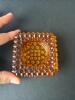 Amber Glass Hobnail-Style Ashtray or Trinket Dish - 2