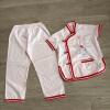 Children's Pink Chinese-Style Pajama Set with Embroidery