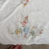 Embroidered Round Tablecloth With Floral Design - 2