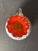 Small Art Glass Ewer With Ruffled Rim, Spatter Pattern - 4