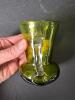Small Blown Olive Green Glass Pitcher American Victorian-Style - 6