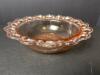Pink Depression Glass Bowl With Open Lace Rim
