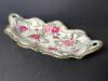 Hand Painted Nippon-Style Porcelain Relish Dish with Floral Motif