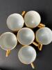Japanese Porcelain Demitasse Cups and Saucers With Figural Scenes - 4