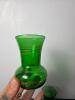 Pair of Green Small Glass Vases with Gold Bands - 2
