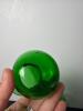 Pair of Green Small Glass Vases with Gold Bands - 3