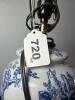 Blue and White Ceramic Table Lamp With Pastoral Motif - 9
