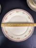 Porcelain Dinnerware Set, Floral and Geometric Border, Silver Trim - 6