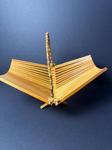 Mid-Century Modern Bamboo Folding Basket