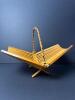 Mid-Century Modern Bamboo Folding Basket - 2