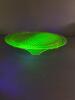 Uranium Glass Swirl-Pattern Cake Plate - 2