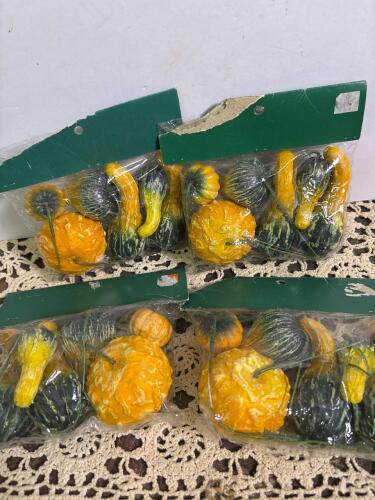 Vintage Artificial Decorative Gourds in Packaging