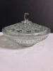 Pressed Glass Covered Candy Dish in Early American Pattern