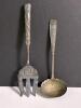 Antique Silverplate Serving Fork and Ladle