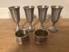 Pewter Goblets and Napkin Rings by Preisner