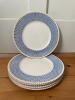Fondeville Ambassador Ware Blue Basketweave Pattern Plates