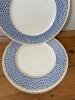 Fondeville Ambassador Ware Blue Basketweave Pattern Plates - 2