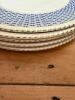 Fondeville Ambassador Ware Blue Basketweave Pattern Plates - 6