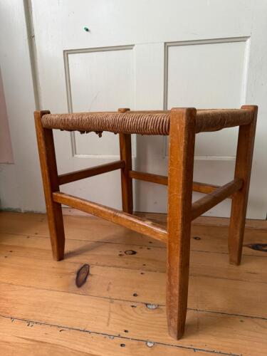 Rush Seat Wooden Stool