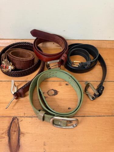 Assorted Vintage Leather Belts