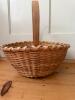 Handwoven Basket with Bentwood Handle
