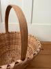 Handwoven Basket with Bentwood Handle - 4
