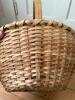 Handwoven Basket with Bentwood Handle - 6