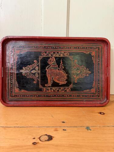 Asian-Style Wooden Tray