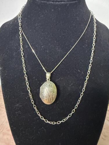 Sterling Silver Locket and Chain Necklaces