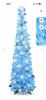 Ayieyill 5 ft Blue Collapsible Pencil Christmas Tree With Lights - 5