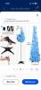 Ayieyill 5 ft Blue Collapsible Pencil Christmas Tree With Lights - 6