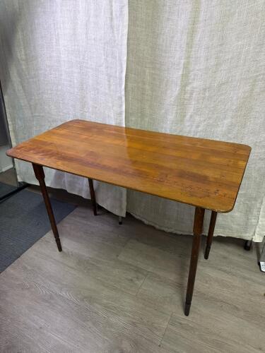 Vintage Wooden Folding Table with Ruler Markings