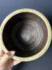 Small Stoneware Crock, Brown Interior, Salt-Glazed Style - 4