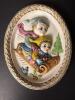 Ceramic Wall Plaque with Children Sledding by B. Lewis