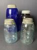 Mason's Patent Nov 30th 1858 Glass Canning Jars, Mixed Colors