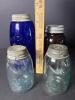 Mason's Patent Nov 30th 1858 Glass Canning Jars, Mixed Colors - 4