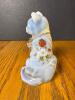 Fenton Hand Painted Opalescent Glass Cat Figurine - 2