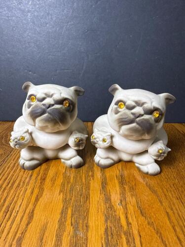 Pair of Roselane Art Deco-Style Bulldog Figurines