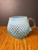 Blue Hobnail Glass Pitcher in the Manner of Early American Pattern Glass - 2