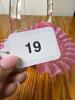 Pink Opalescent Hobnail Art Glass Basket With Clear Handle - 4