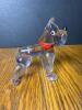 Glass Dog Figurine with Red Collar
