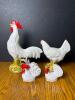 Porcelain Chicken Figurines in the Manner of Vinton and Japan - 3
