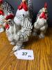 Porcelain Rooster Figurines in the Manner of Royal Japan - 8